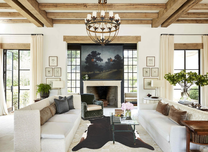 Solid Black Cowhide Rug #B4052