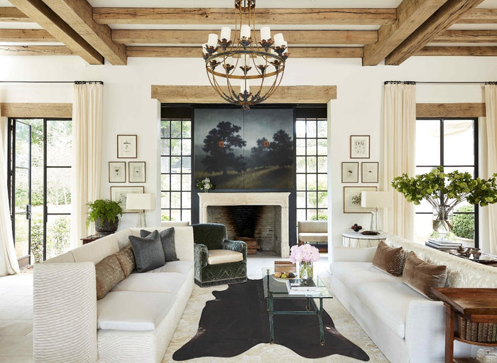 Solid Black Cowhide Rug #B4032