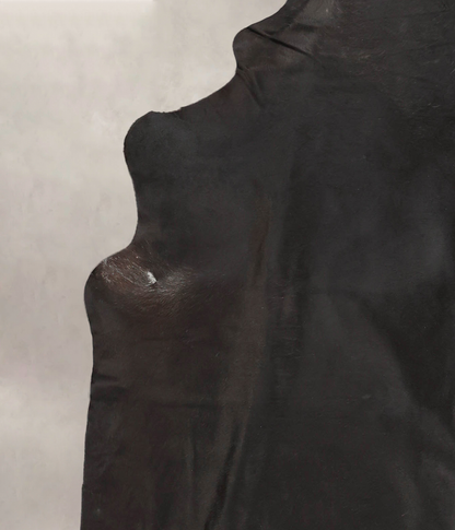 Solid Black Cowhide Rug #B4033