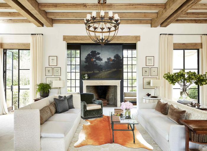 Solid Brown Cowhide Rug #B3839