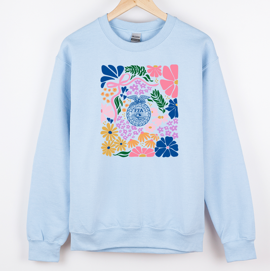 Spring Floral Emblem– Crewneck