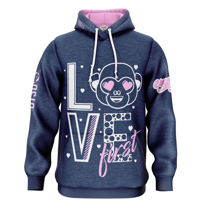 SSweat à capuche - Emoji Love First