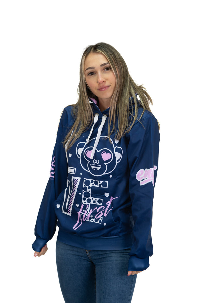 SSweat à capuche - Emoji Love First