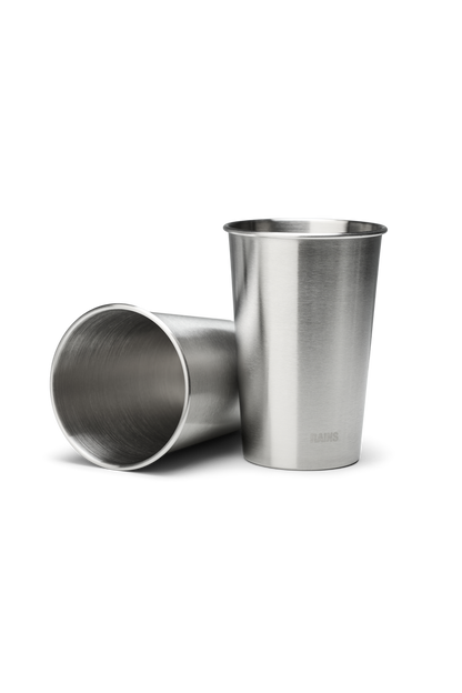 RAINS Stainless Steel 2-Pack Cups 500ml Steel Coffee Mugs