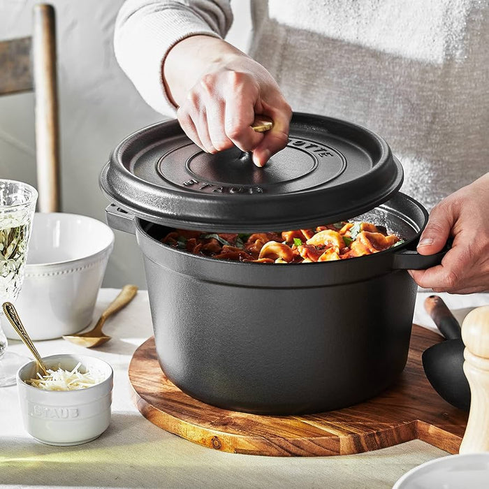 Staub Tall Round Cocotte 5 qt, Graphite Grey - Kitchen Universe