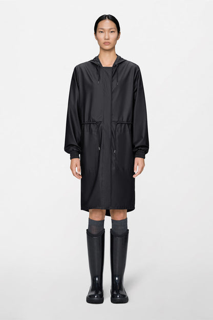RAINS String W Parka Black Jacket