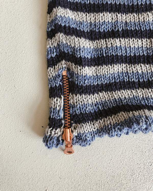 Striped summer top, summer knit in wool and cotton - Önling Nordic knitting patterns and yarn