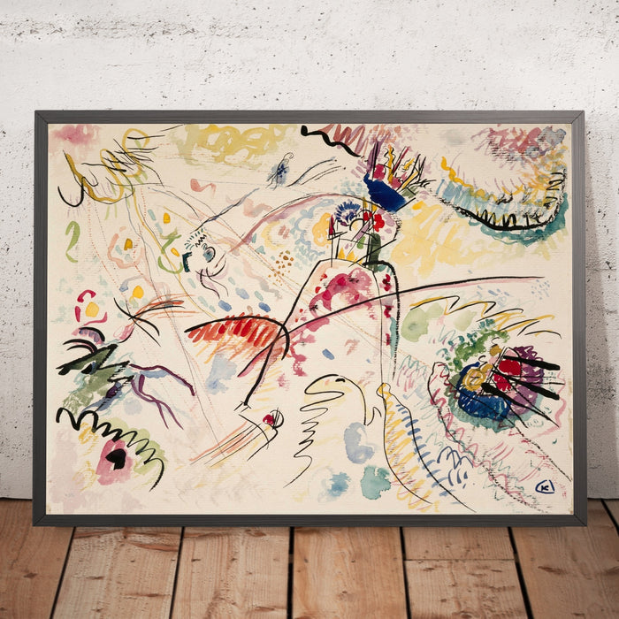 A framed image of