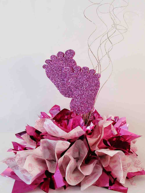 Baby feet centerpiece, - Designs by Ginny