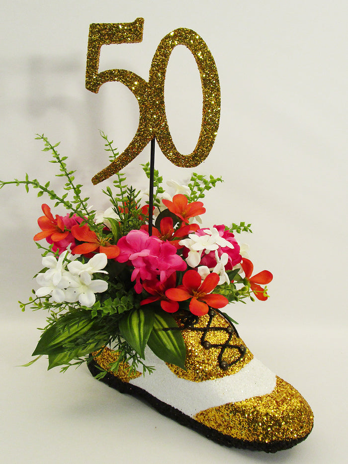 Golf shoe table centerpiece - Designs by Ginny