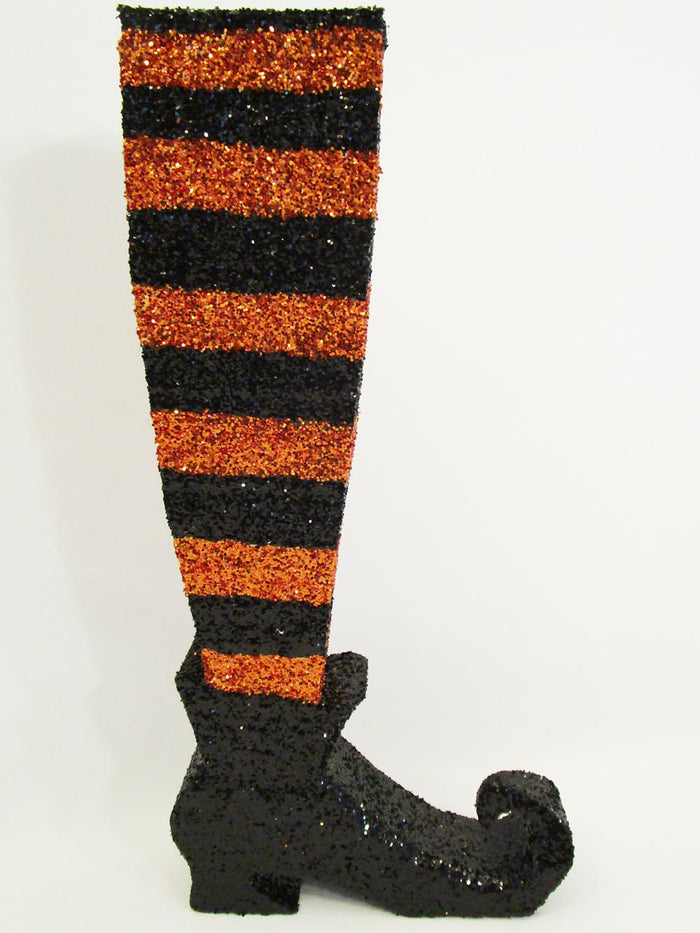 Styrofoam Halloween witch boot - Designs by Ginny