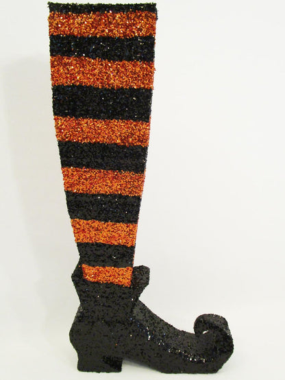 Styrofoam Halloween witch boot - Designs by Ginny