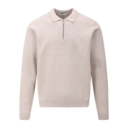 Urban Pioneers Male Succa Polo Half-zip SWEATER LIGHT SAND