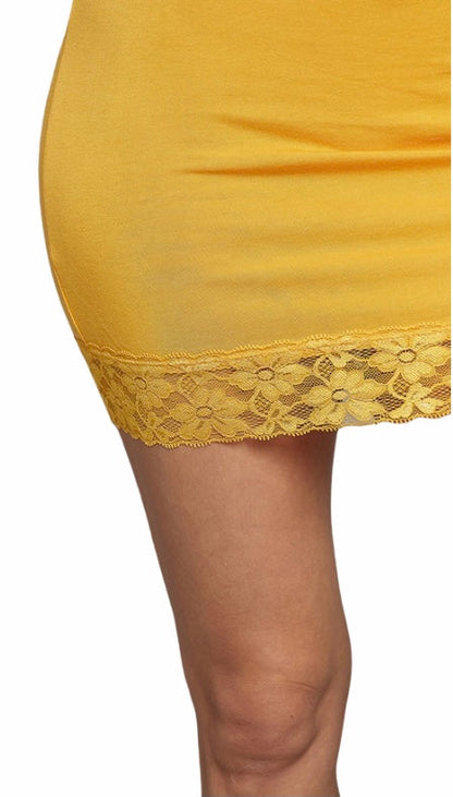 Sun Baked Lace Hem Mini Skirt