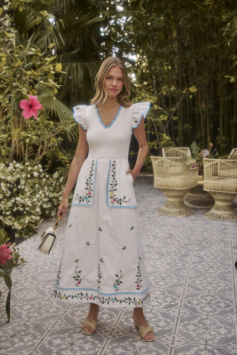 Sunfire Tiered Midi Dress Bermin Floral