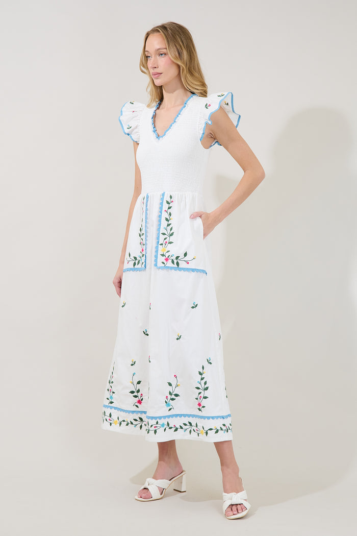 Sunfire Tiered Midi Dress Bermin Floral