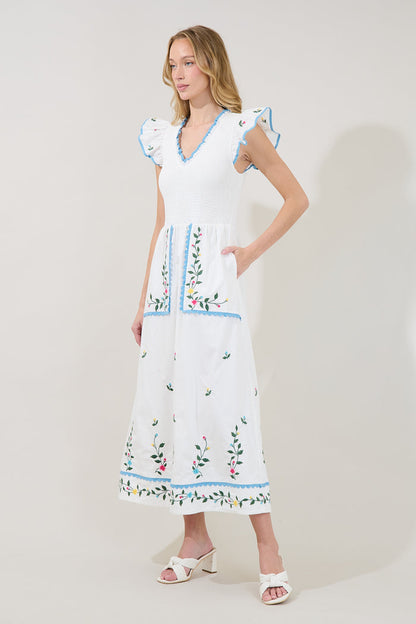 Sunfire Tiered Midi Dress Bermin Floral