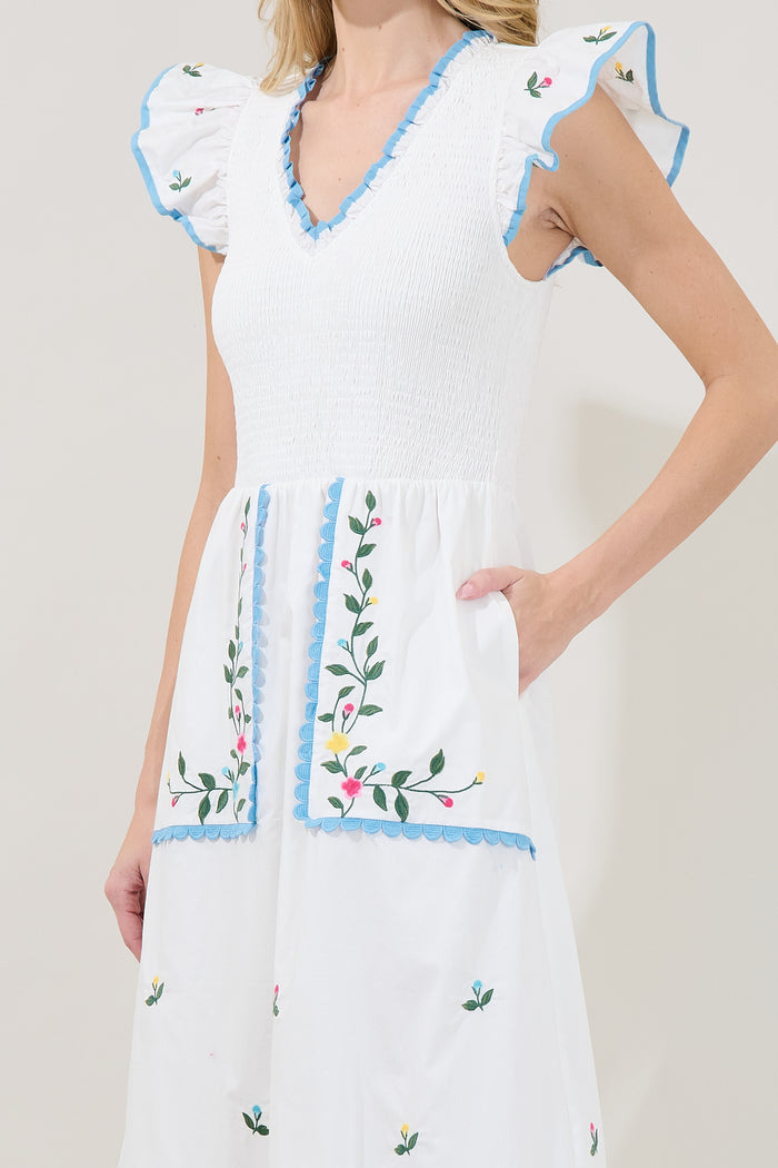 Sunfire Tiered Midi Dress Bermin Floral
