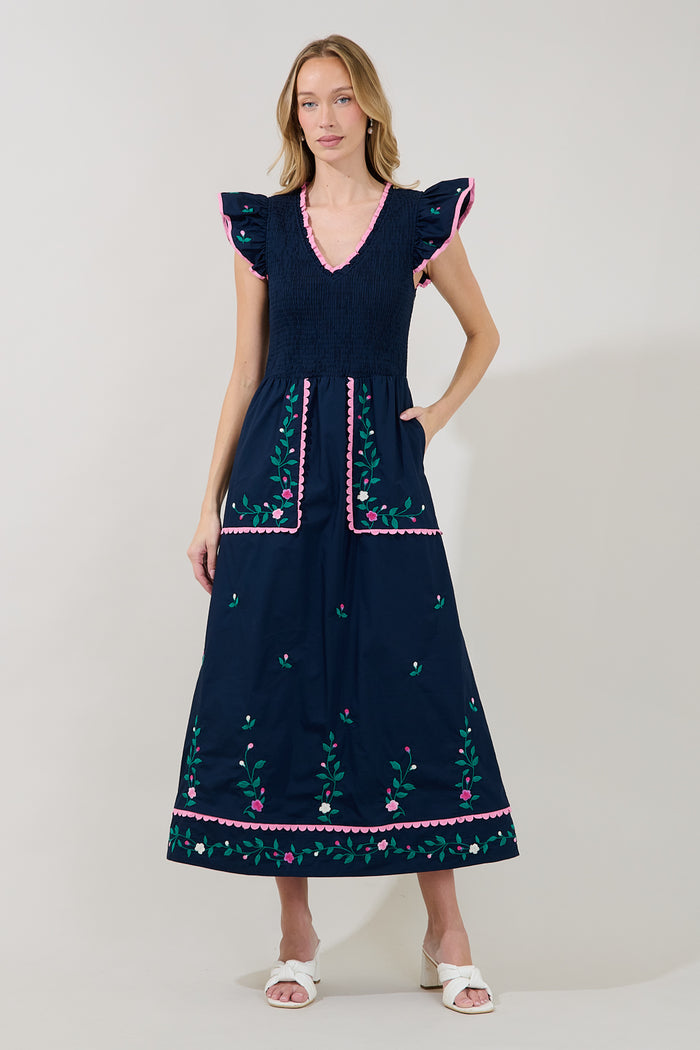 Sunfire Tiered Midi Dress Bermin Floral