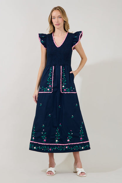 Sunfire Tiered Midi Dress Bermin Floral