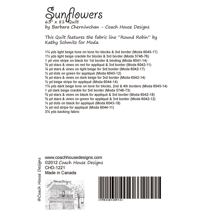 Sunflowers Quilt Pattern