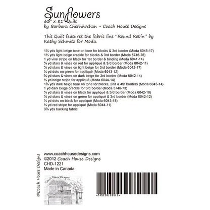 Sunflowers Quilt Pattern