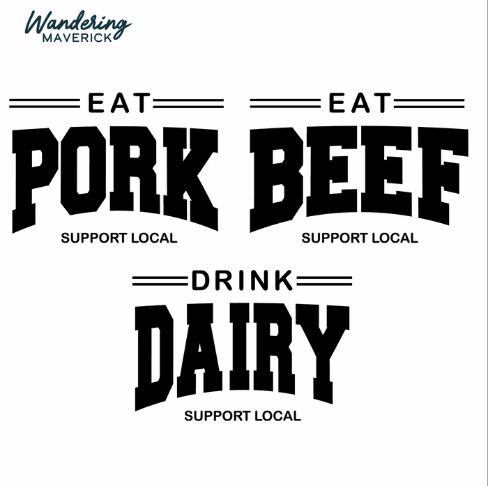 SUPPORT LOCAL - CHOOSE YOUR SAYING – Crewneck