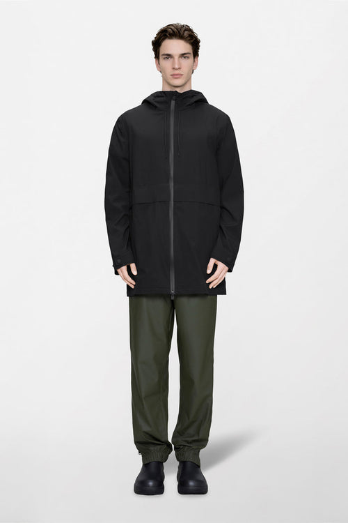 RAINS Suva Hardshell Long Jacket Black Jacket