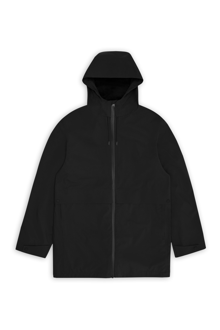 RAINS Suva Hardshell Long Jacket Black Jacket