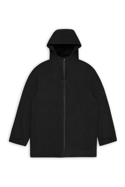 RAINS Suva Hardshell Long Jacket Black Jacket