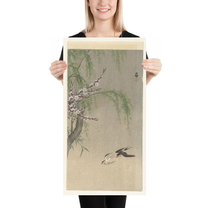 Swallows in Flight by Ohara Koson, 1900