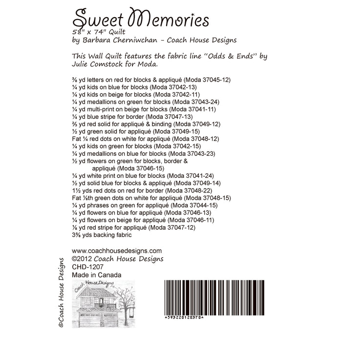 Sweet Memories Quilt Pattern