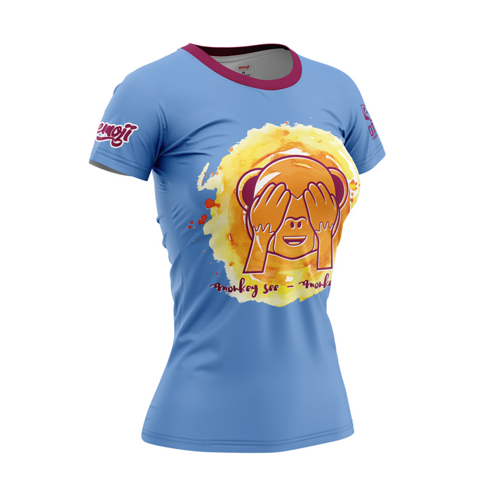 T-Shirt Femme - Emoji Monkey See