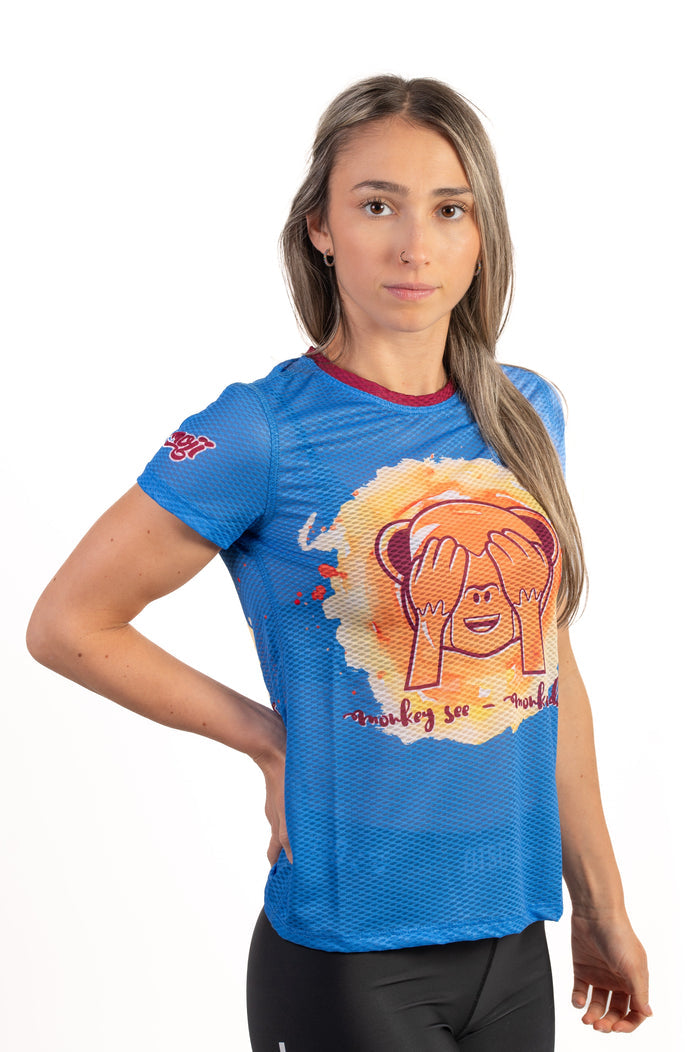 T-Shirt Femme - Emoji Monkey See