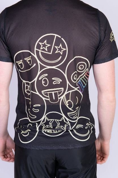 T-Shirt Homme - Emoji Neon Faces