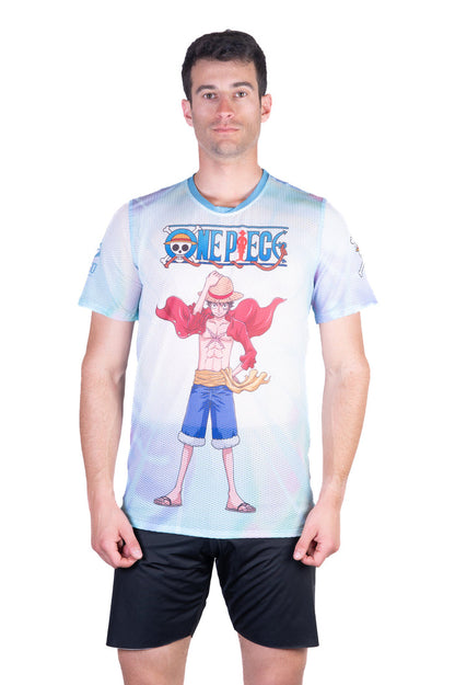 T-Shirt Homme manches courtes - One piece fishman luffy and the crew green