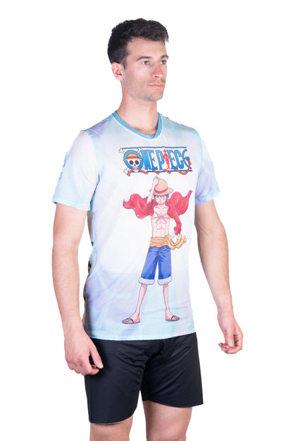T-Shirt Homme manches courtes - One piece fishman luffy and the crew green