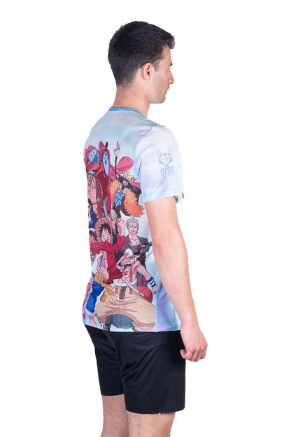 T-Shirt Homme manches courtes - One piece fishman luffy and the crew green