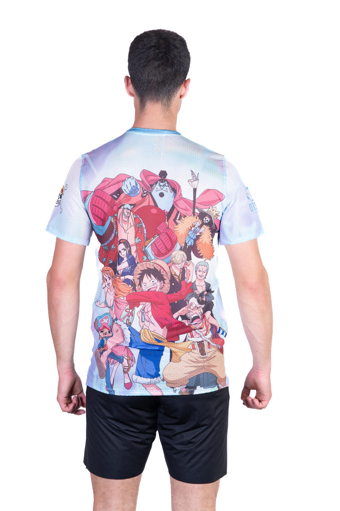 T-Shirt Homme manches courtes - One piece fishman luffy and the crew green