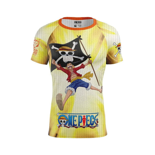 T-Shirt Homme manches courtes - One piece fishman straw hat crew yellow
