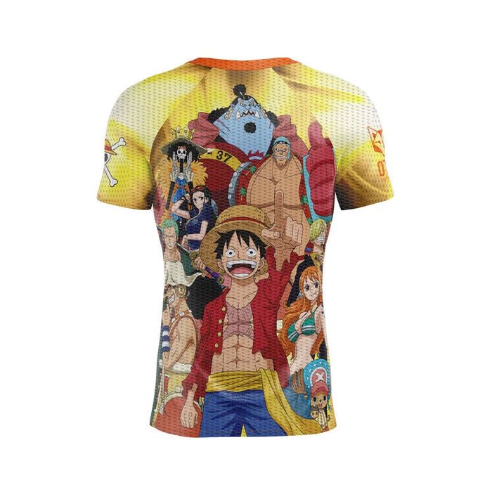 T-Shirt Homme manches courtes - One piece fishman straw hat crew yellow