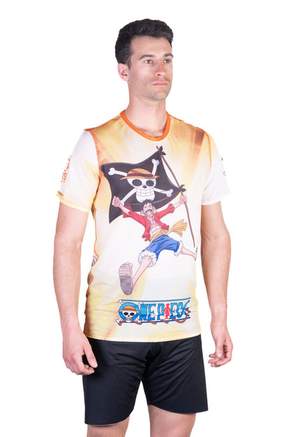 T-Shirt Homme manches courtes - One piece fishman straw hat crew yellow