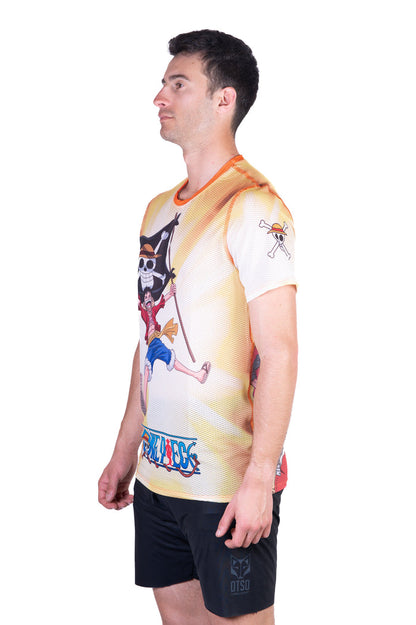 T-Shirt Homme manches courtes - One piece fishman straw hat crew yellow
