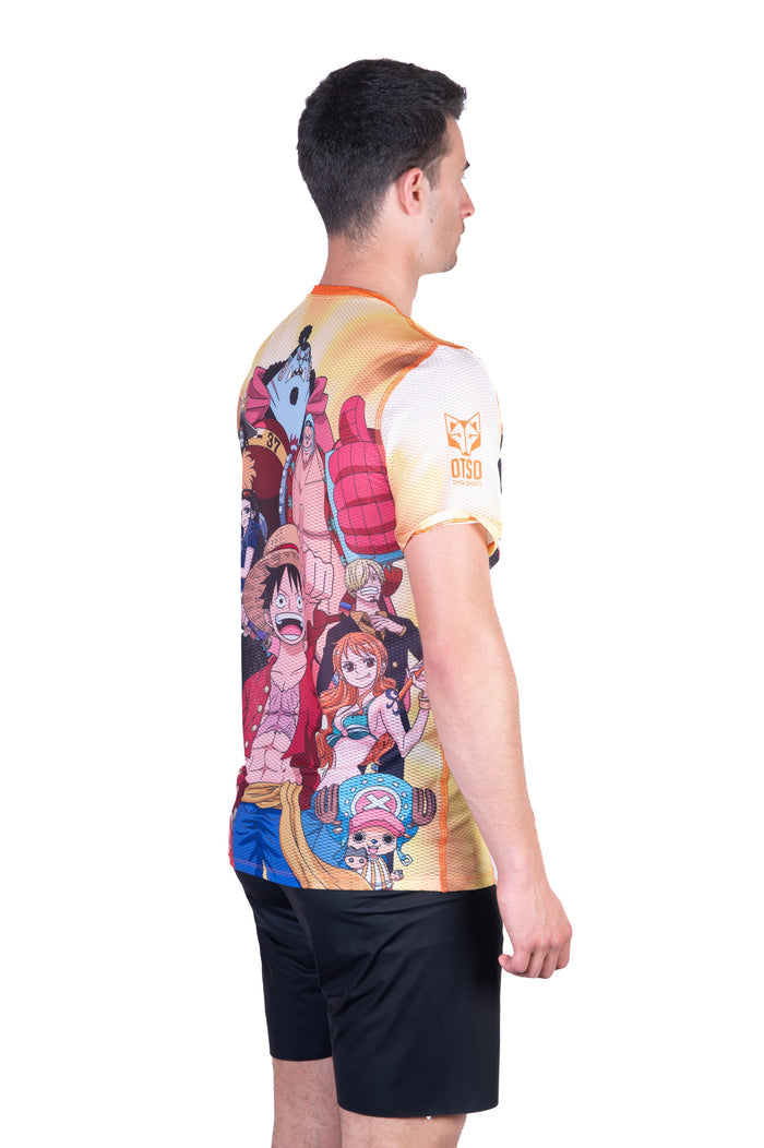 T-Shirt Homme manches courtes - One piece fishman straw hat crew yellow