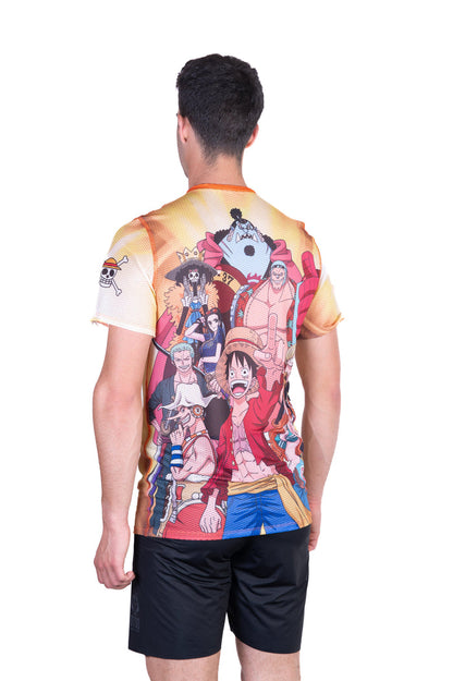 T-Shirt Homme manches courtes - One piece fishman straw hat crew yellow