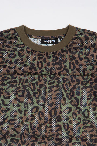 T-Shirt Mesh Boxy Cheetah