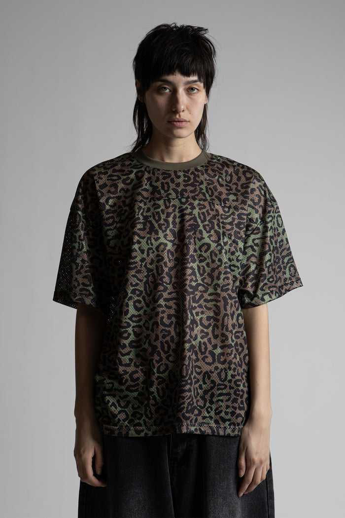 T-Shirt Mesh Boxy Cheetah