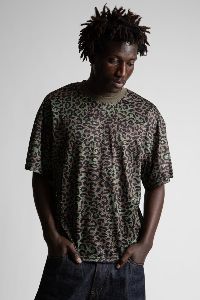 T-Shirt Mesh Boxy Cheetah