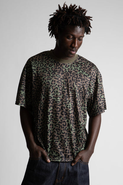 T-Shirt Mesh Boxy Cheetah