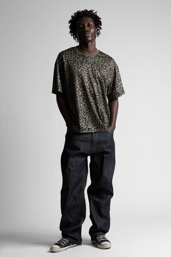 T-Shirt Mesh Boxy Cheetah